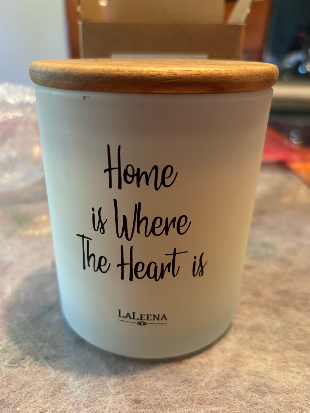 Soy wax candle-lavender “Home is Where The Heart Is"